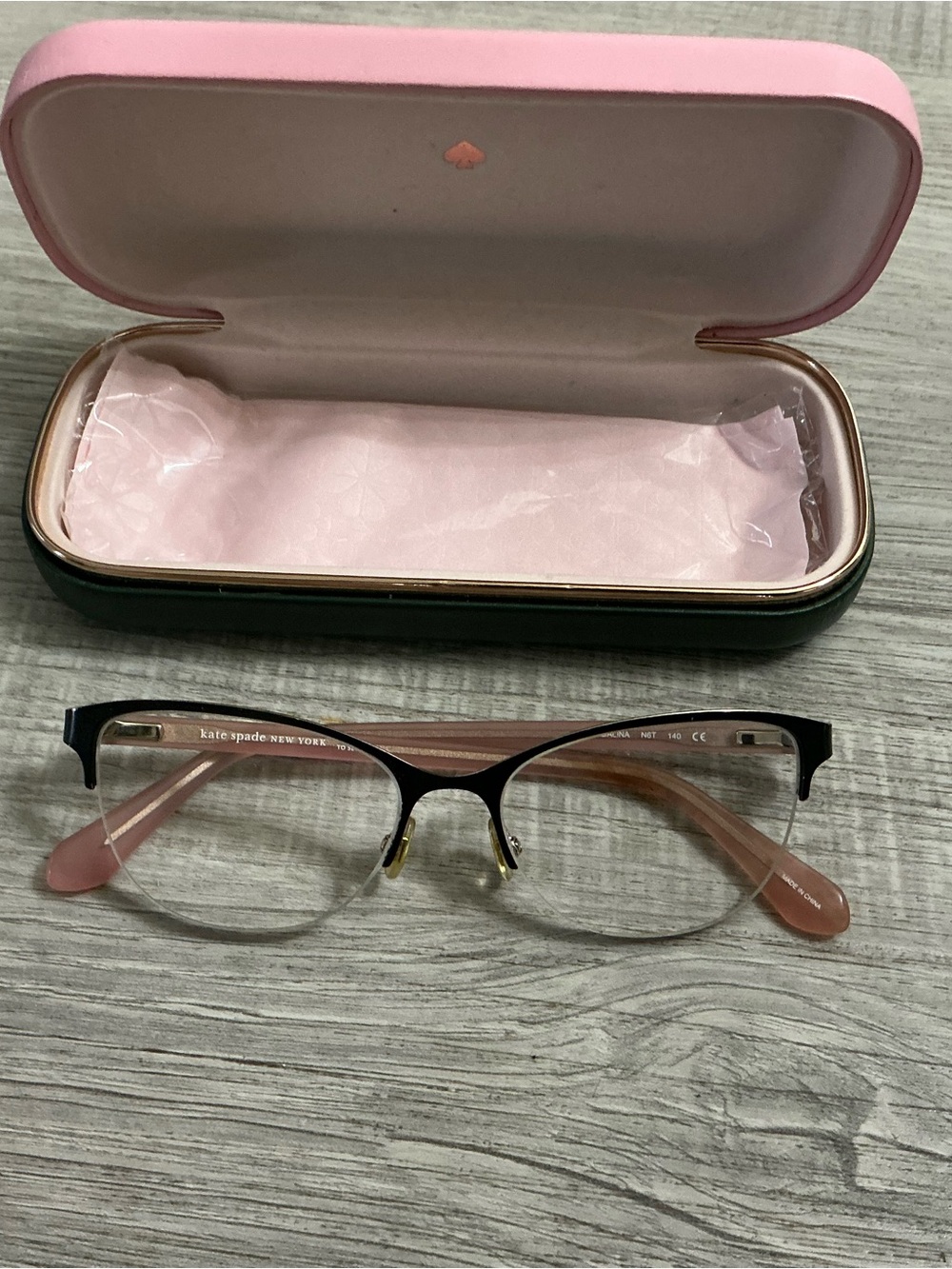 Kate Spade Adalina Eyeglasses Frame N6T Black/Pink With Case